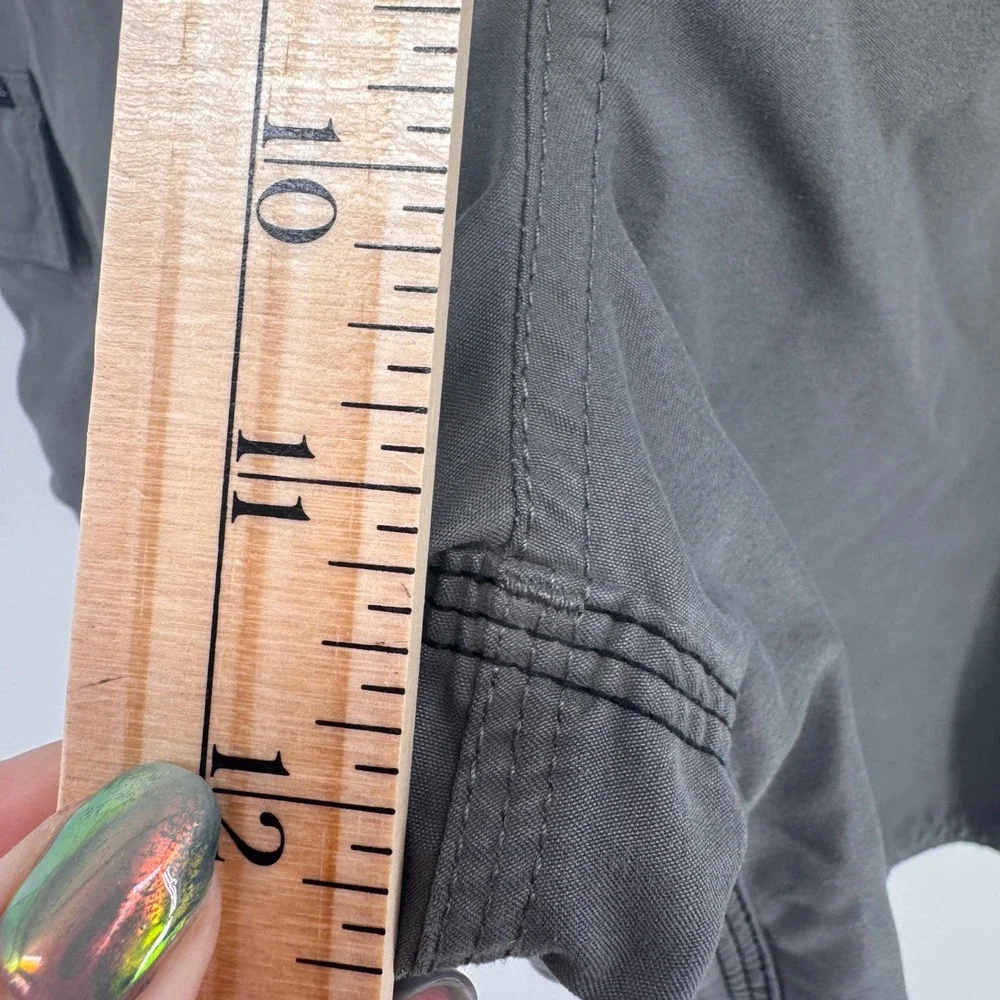 ONeill Mens Gray Cargo Board Shorts Swim Trunks Size 33 Solid Quick Dry Surf